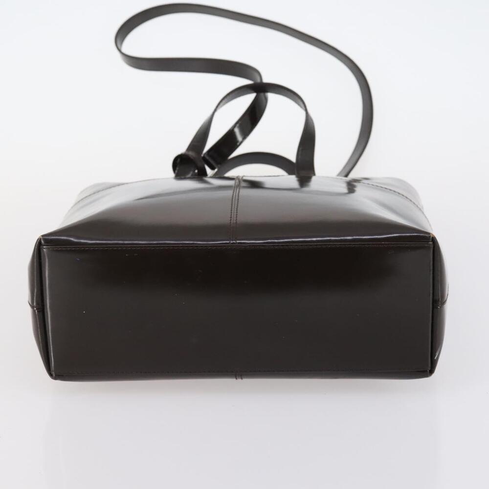 GUCCI Hand Bag Patent leather 2way Brown Auth ep11132 - Picture 5 of 16